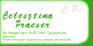 celesztina pracser business card